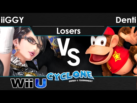 Cyclone 2 - SM | iiGGY (Bayonetta) vs TLOC | Denti (Diddy) Losers - Smash 4