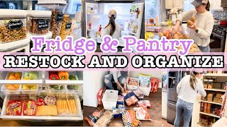 FRIDGE RESTOCK + PANTRY ORGANIZATION 2024 | KITCHEN RESET ROUTINE | SELLE DESHIRO