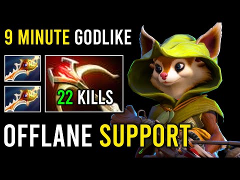 How to Play Offlane Support Hoodwink with Insane Carry Build Full Physical Divine + Daedalus Dota 2