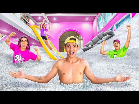 ENCHI A MANSÃO DOS ROSA COM ISOPOR *Fui expulso ?