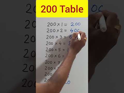 Table of 200
