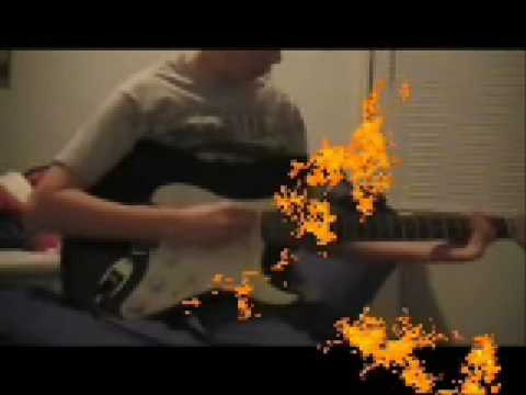Me playing Crazy train by OZZY OUSBOURNE! FINGERS ON FIRE!   literaly!!!