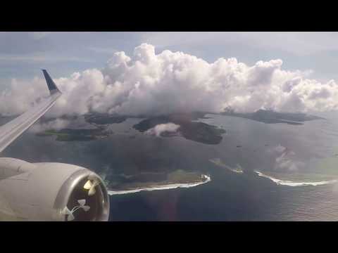 Decolagem do Aeroporto de Pohnpei PNI no United Island Hopper UA154