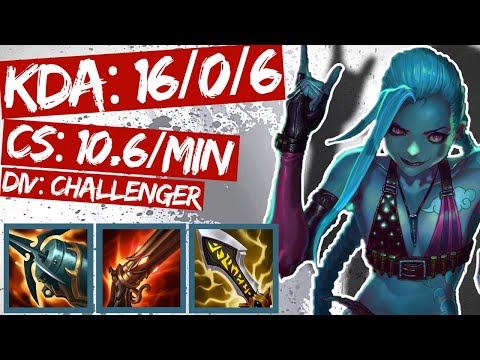 Jinx ADC vs Miss Fortune s11 (KDA: 16/0/6) - FULL GAME CHALLENGER REPLAY