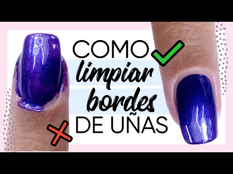 EASY TRICKS! · HOW TO CLEAN UP NAIL EDGES 💅🏼