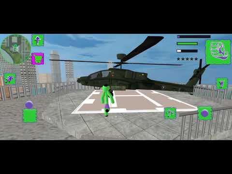 Green Monster Stickman Rope Hero