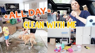 *ENTIRE DAY* CLEAN WITH ME! GET IT ALL DONE! LAUNDRY, EASTER BASKETS, GOLDEN RETRIEVER CARE & MORE!