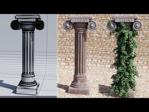 Modeling Medieval Pillar Using 3DS MAX | V-RAY