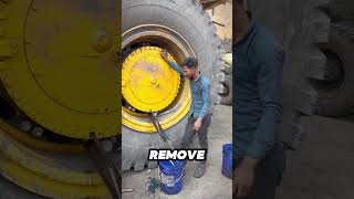 Um homem dentro da roda de um caminhão? Parece ficção, mas é rotina na mineração.  #shorts