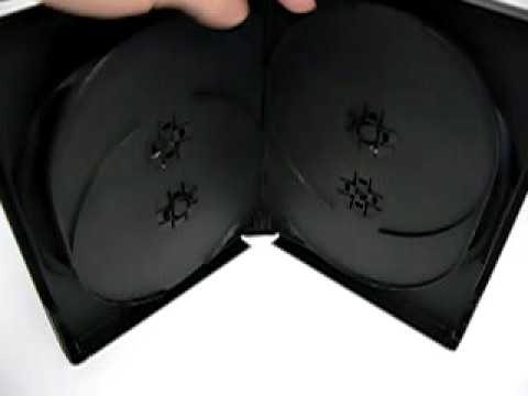 DVD Case Holds 6 Black w/Outer Sleeve