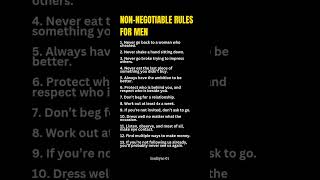 Non-Negotiable Rules For Men #menrules #masculinity #highvalueman