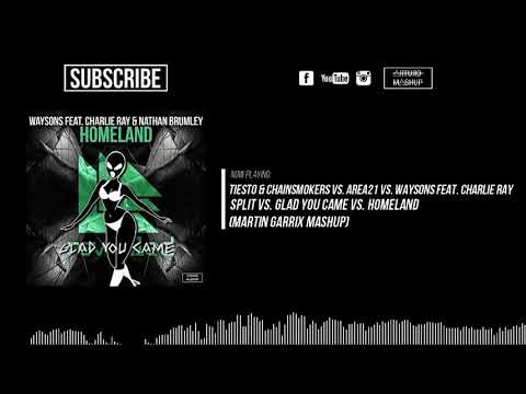 Tiesto & chainsmokers vs. Area 21 vs waysons Feat. Charlie Ray split vs glad you came vs Homeland