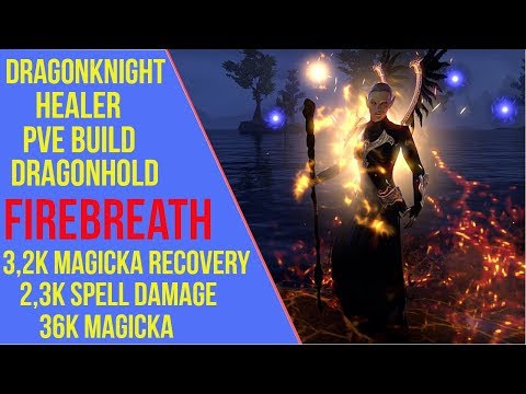 ESO - Magicka Dragonknight Healer PVE Build - Firebreath - Dragonhold