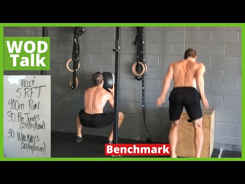 WOD Talk and Demo with Coach Kyle CrossFit Benchmark Kelly 5 RFT 400m Run 30 BJ 30 WB