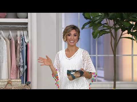 Earth Origins Leather Wedges with Ankle Strap - Kendra Krystal on QVC