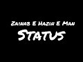 STATUS Zainab E Hazin E Man Ali Jee 2020 1442