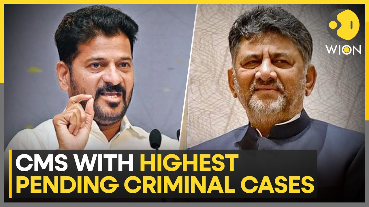 CM's With Highest Pending Criminal Cases: CM Revanth Reddy Tops The List With 89 Pending Cases |WION