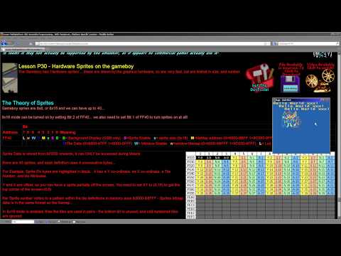 Learn GBZ80 - Lesson P30 - Hardware Sprites on the gameboy