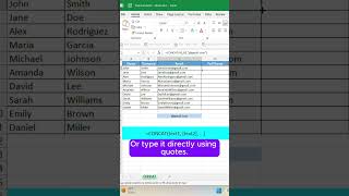 Excel CONCAT Function to Create Emails & Names Instantly! ✨ 