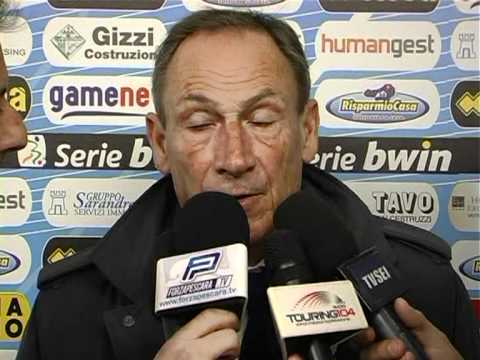 Pescara - Reggina 0-2: intervista a Zeman