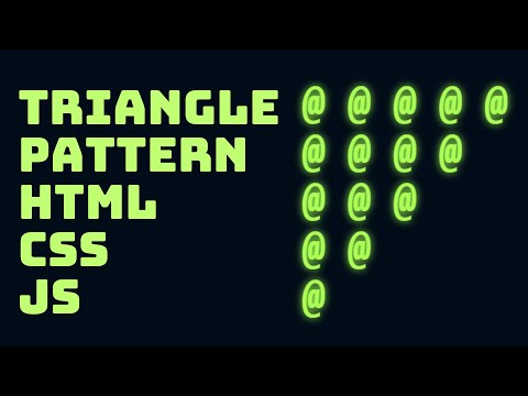 Triangle Pattern Using Html Css Javascript Thinhpham Shorts