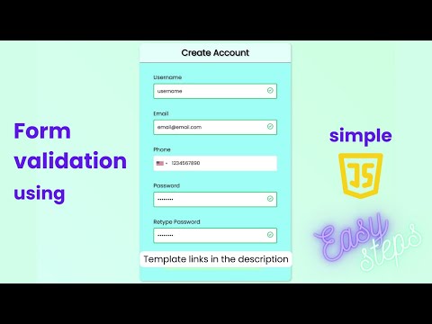 Form Validation Using Simple Javascript Easy Steps To Validate Forms Html Css Js Web Dev