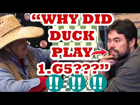 GM Hikaru Finds FM Wizard's 1.g5 Kinda Sus! GM Hikaru Nakamura vs FM Mark The Duck