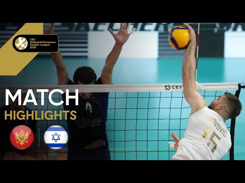 Highlights | Montenegro vs. Israel - CEV Volleyball European Golden League 2025 | Men