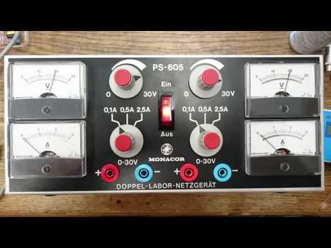 Monacor PS-605 dual rail bench power supply