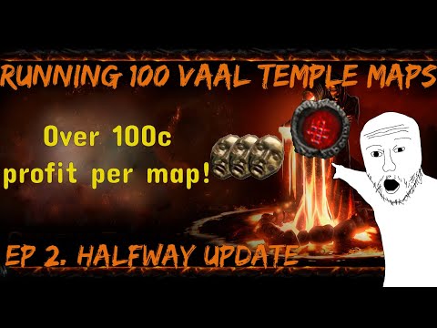 Episode 2 - Running 100 Vaal Temple maps - Big profits! | Path of Exile 3.21 Crucible