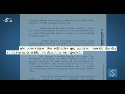 Eduardo Braga apresenta relatório favorável à indicação de Kassio Marques para o STF