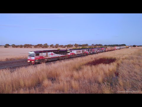 SCT 5MP9 Freight Train With Boxcars, Containers & steel (26/1/2023) - PoathTV Australian Railways