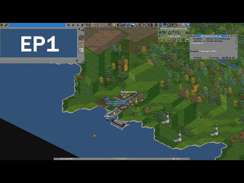 OpenTTD EP1: Temperate Years 1 & 2 - Starting with Passenger Ferries, Seriously?