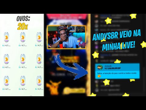 CHOQUEI 20 OVOS DE RIOLU E...? ANDYSBR APARECEU NA MINHA LIVE! MELHORES MOMENTOS DA LIVE! EP. 9.