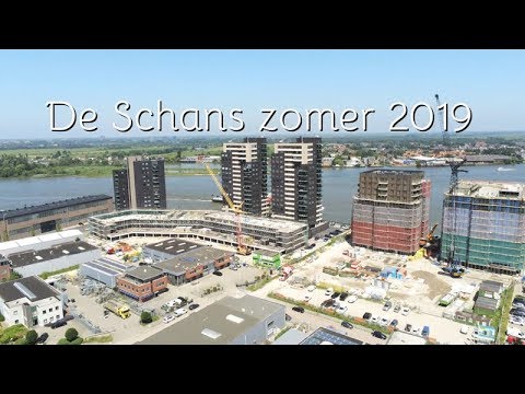 De Schans woningen in aanbouw luchtopname Ridderkerk