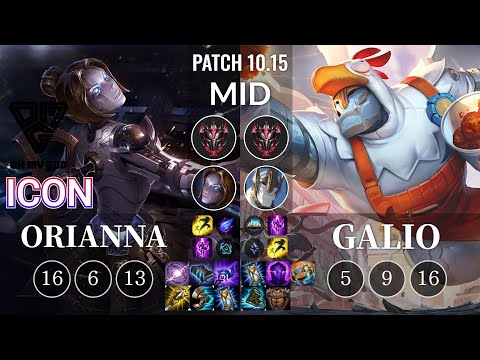 OMG icon Orianna vs Galio Mid - KR Patch 10.15
