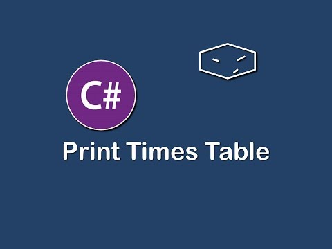 print times table in c