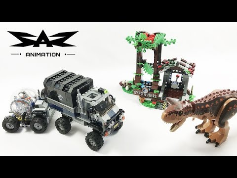 Lego Jurassic World 75929 Carnotaurus Gyrosphere Escape - Stop Motion Review