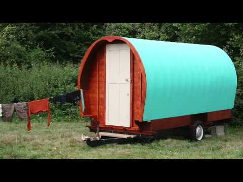 Bowtop Vardo gypsy wagon time-lapse build tiny house trailer - NEW short version