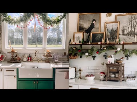 Christmas Home Tour : See the Best of Christmas in This Antique Farmhouse Style Home! * music only *