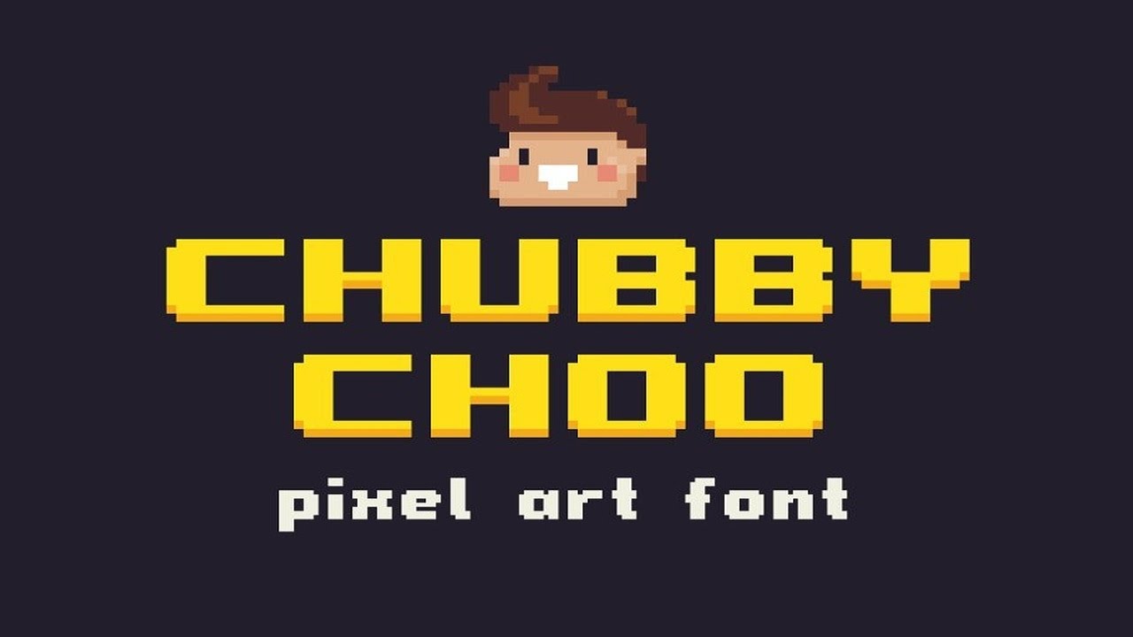 Chubby Choo   Pixel Art Font Font Free Download
