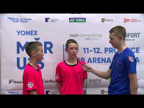 Kryštof Coufal a Filip Titěra, semifinalisti v deblu – YONEX Mistrovství ČR U15 2021