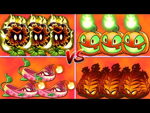 4 Best Fire Plants Battlez - Who Will Win? - PvZ 2 Plant Vs Plant