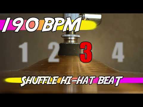 ✅ 190 BPM Shuffle Hi Hat Beat 🥁 10 minutes backing track