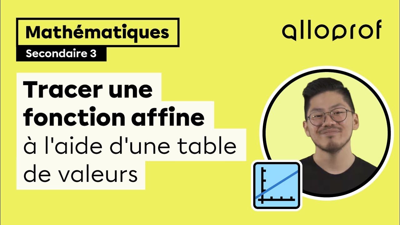 Tracer une fonction affine à l'aide d'une table de valeurs