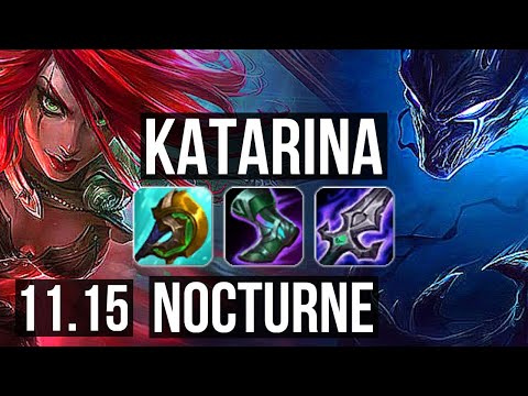 KATARINA vs NOCTURNE (MID) | 12/1/11, Quadra, 1.8M mastery, 1100+ games | KR Master | v11.15