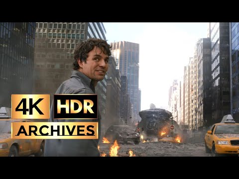 The Avengers [ 4K - HDR ] - The Battle of New York  ● Part 1 of 2 ● "I'm Always Angry" (2012)
