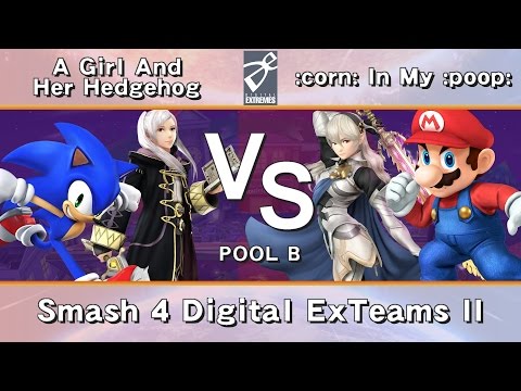 [DE] Smash 4 Digital ExTeams II - Pool B - A Girl And Her Hedgehog vs 🌽 In My 💩