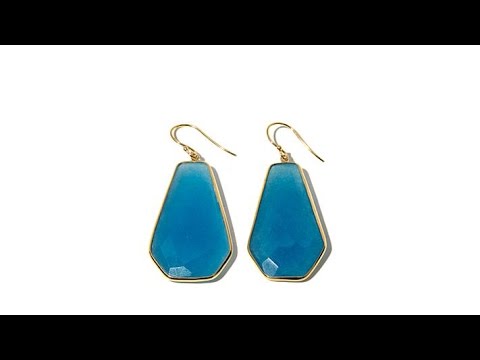 Argento Vivo Geometric Gemstone Drop Earrings
