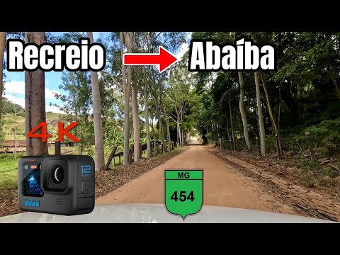 De Recreio (MG), até Abaíba, distrito de Leopoldina, em tempo real. Imagens com GoPro Hero 12. 